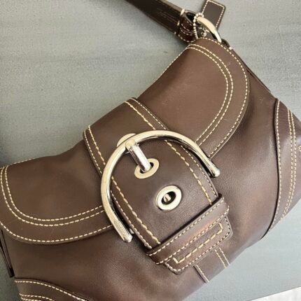 Vintage Y2K Coach Brown Mini SohoLeather Shoulder ❤️✨