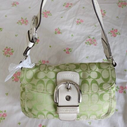 Y2K Coach Lime Green Soho Shoulder Bag Purse 🍒✨💕