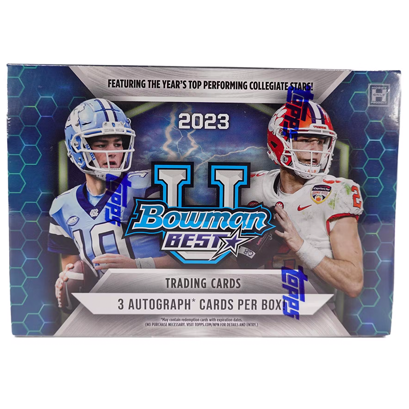 2023BowmanUniversityBestFootballBreaker_sDelightBox 2023 Bowman University Best Football Breaker's Delight Box - Image 1