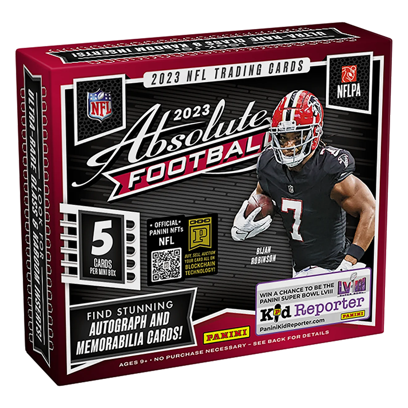 2023PaniniAbsoluteFootballHobbyBox_06577e37-65d9-4f9a-8576-587bcbdcca12 2023 Panini Absolute Football Hobby 12 Box Case - Image 1