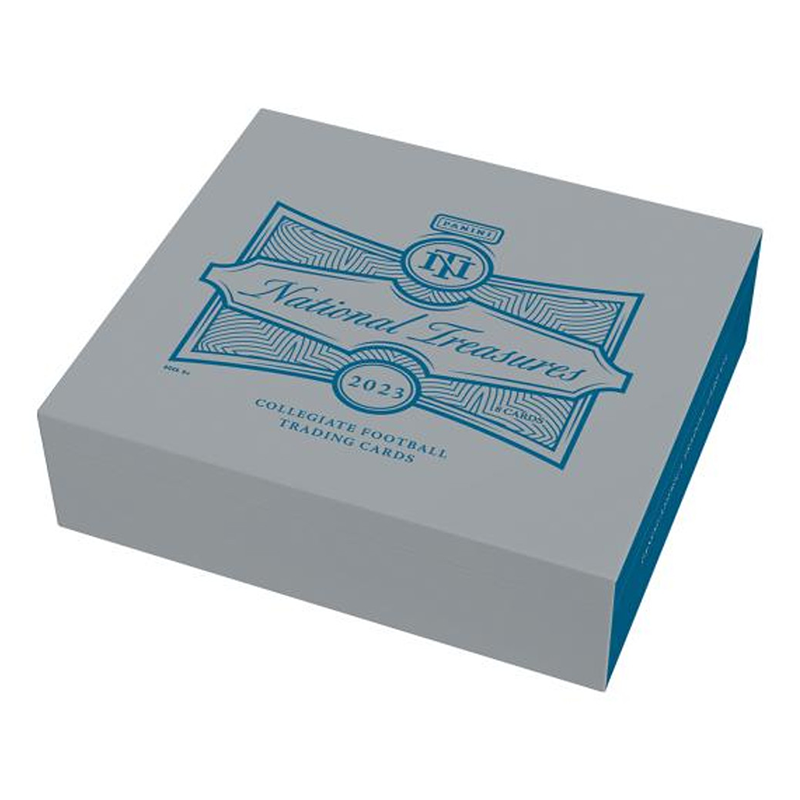 2023PaniniNationalTreasuresCollegiateFootballHobbyBox_adcbf40b-60f5-47ce-89de-ea97ef0719b8 2023 Panini National Treasures Collegiate Football Hobby 4 Box Case - Image 1