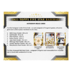 2023 Topps Five Star Baseball Hobby 8 Box Case - Image 3