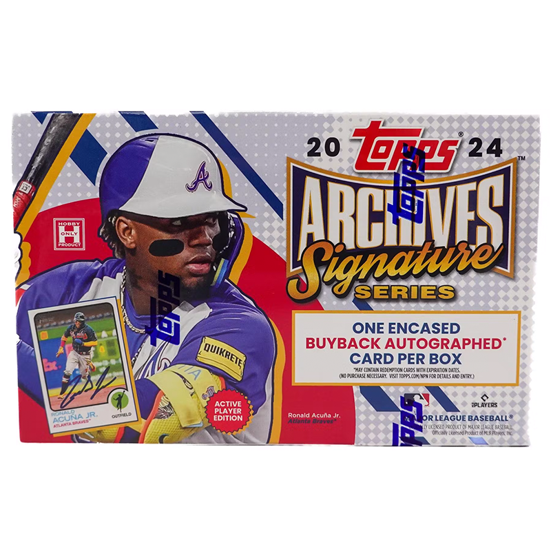 2024ToppsArchivesSignatureSeriesActivePlayerEditionBox_519064f7-440a-49a2-b4cc-b3f9307010d1 2024 Topps Archives Signature Series Active Player Edition 20 Box Case - Image 1