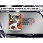 2025 Topps Chrome Black Baseball Hobby 12 Box Case - Image 4