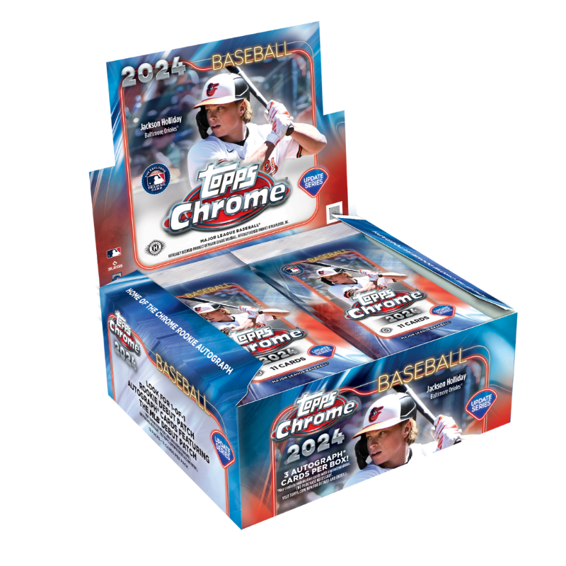 resizingforshopify-2024-12-03T152557.758 2024 Topps Chrome Update Series Baseball Jumbo Box - Image 1