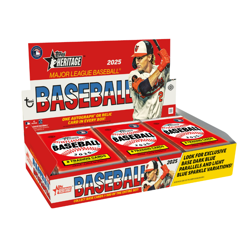 resizingforshopify-2025-04-14T142444.209 2025 Topps Heritage Baseball Hobby 12 Box Case - Image 1