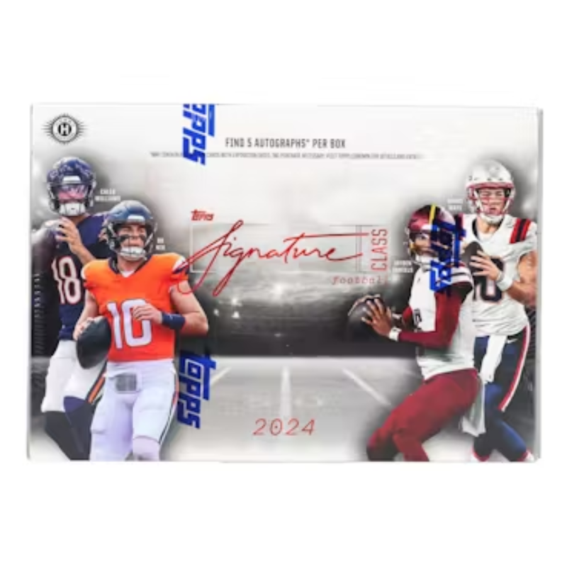 resizingforshopify-2025-05-15T163047.208 2024 Topps Signature Class Football Hobby Box - Image 1