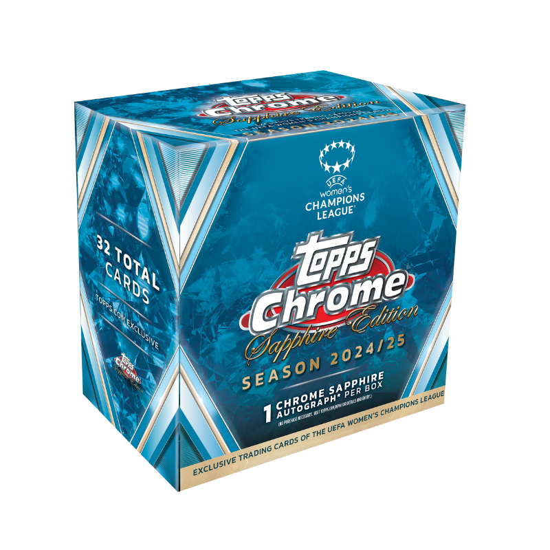 resizingforshopify-2026-01-12T114820.182 2024/25 Topps Chrome Sapphire UEFA Women's Champions League Soccer Hobby Box - Image 1