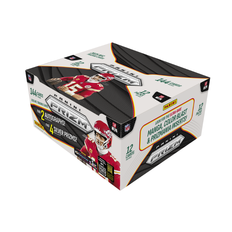 resizingforshopify-2026-01-12T121000.120 2025 Panini Prizm Football Hobby 12 Box Case - Image 1