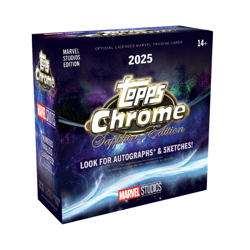 resizingforshopify_12 2025 Topps Marvel Studios Chrome Sapphire Edition Box - Image 1
