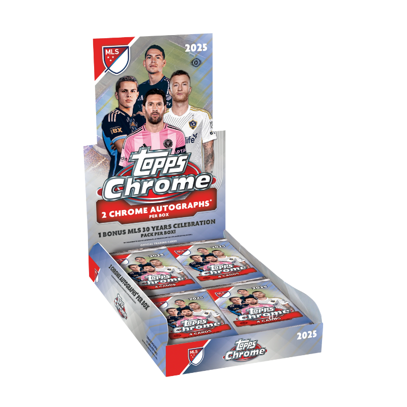 resizingforshopify_21_200479c8-e2fe-45c2-97e1-cbbd802d4d32 2025 Topps Chrome MLS Soccer Hobby Box - Image 1
